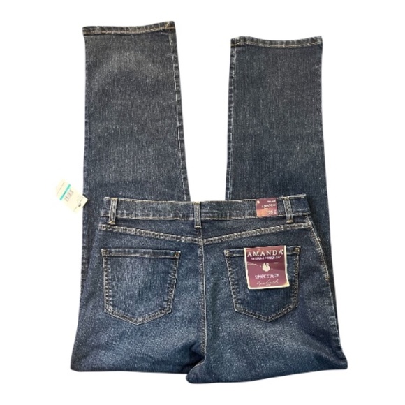 🆕 NWT Gloria Vanderbilt Amanda classic rise tapered leg jeans – size 16 Long - Picture 7 of 9